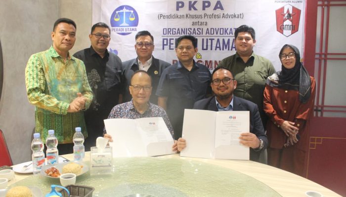 PERADI Utama dan DPP PA GMNI Teken Kerja Sama Beasiswa PKPA Senilai Rp15 Miliar untuk 3.000 Kader